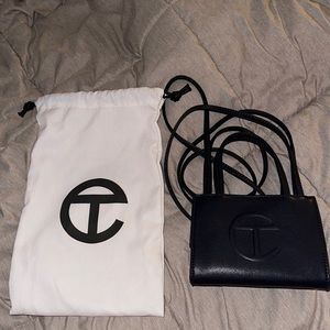 Navy blue Telfar bag mini